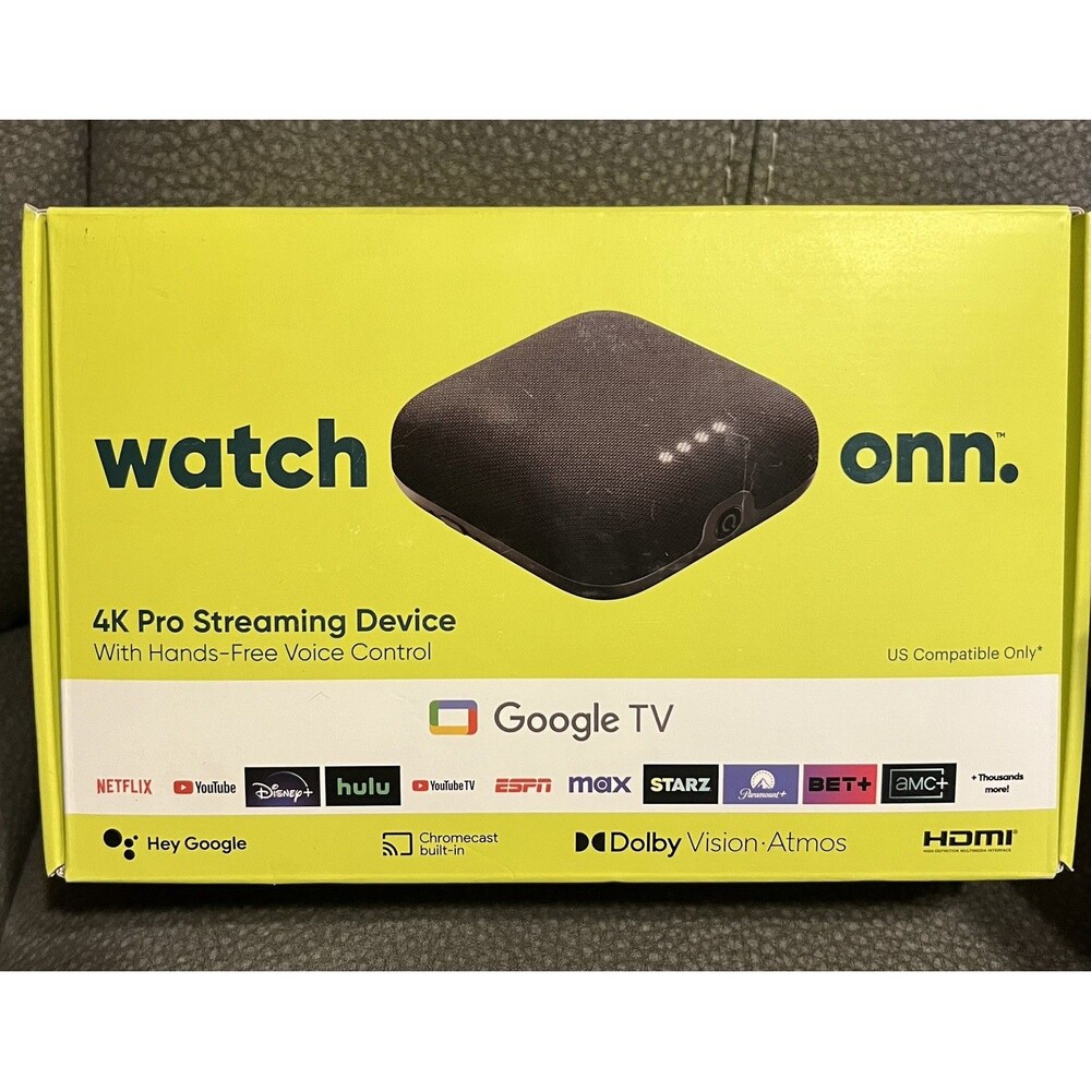 ONN 4K Pro Google TV Streaming Device w Dolby Atmos/Dolby Vision